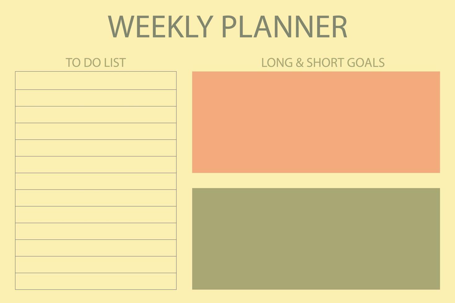 Habit tracker planner for adults vector