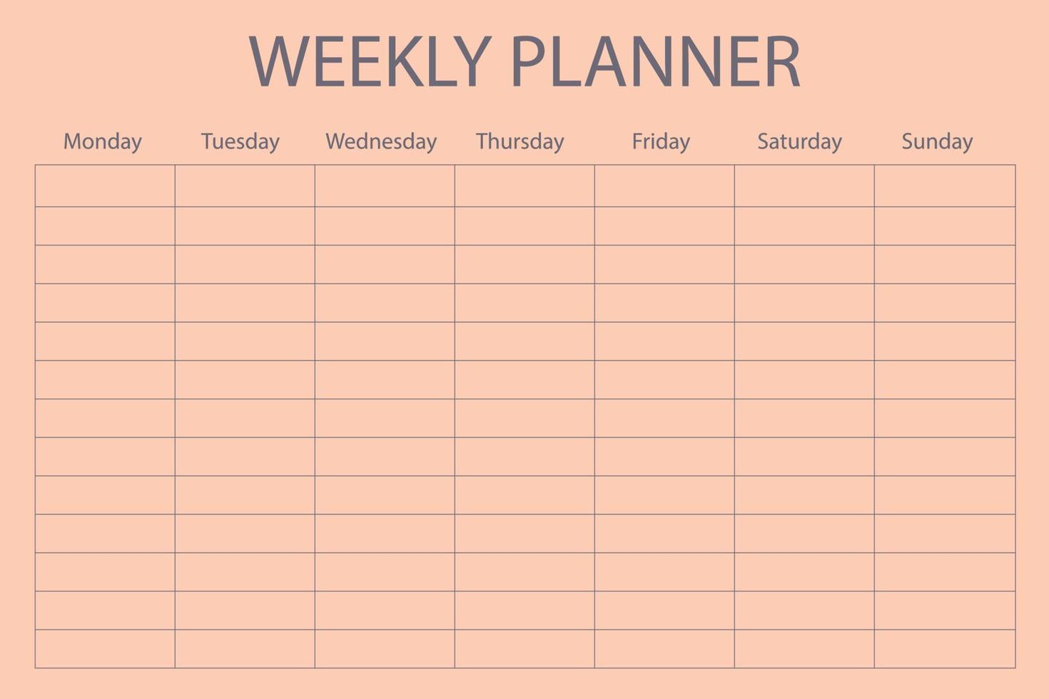 Habit tracker planner for adults vector