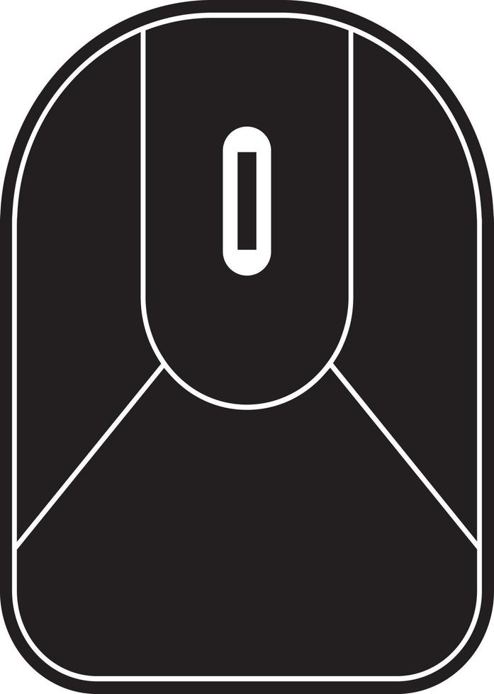 Computer mouse icon plate is simple and elegant with black and white color texture vector