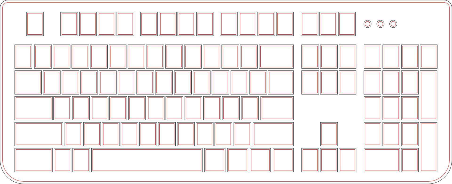 blanco ordenador personal teclado icono ilustración comunicación mecanografía escritura electrónico tecnología equipo vector