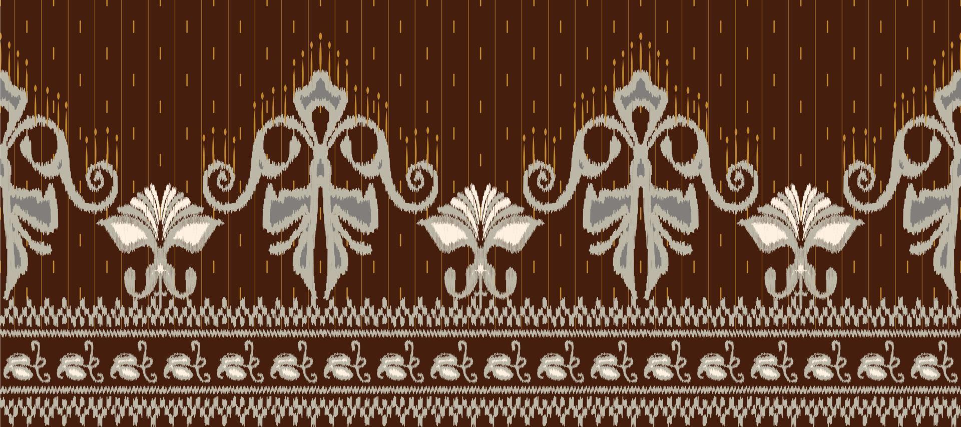 africano ikat cachemir bordado. batik textil motivo ikat sin costura modelo digital vector diseño para impresión sari curti borneo tela frontera cepillo fiesta vestir