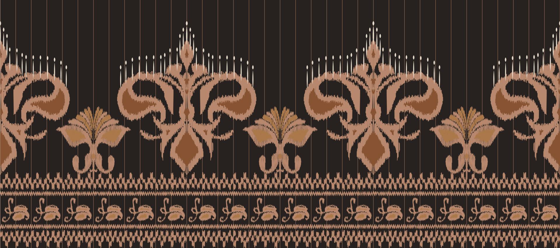 African Motif Ikat paisley embroidery background. geometric ethnic oriental pattern traditional. Ikat Aztec style abstract vector illustration. design for print texture,fabric,saree,sari,carpet.