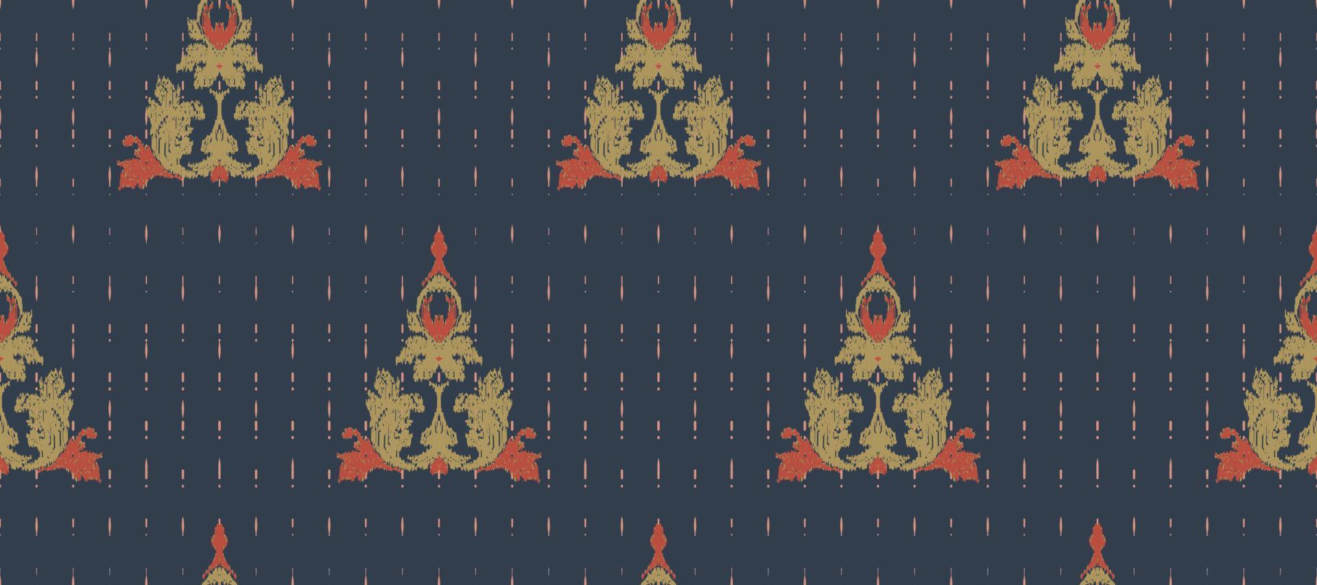 africano ikat cachemir bordado. batik textil ikat diseño sin costura modelo digital vector diseño para impresión sari curti borneo tela frontera cepillo fiesta vestir