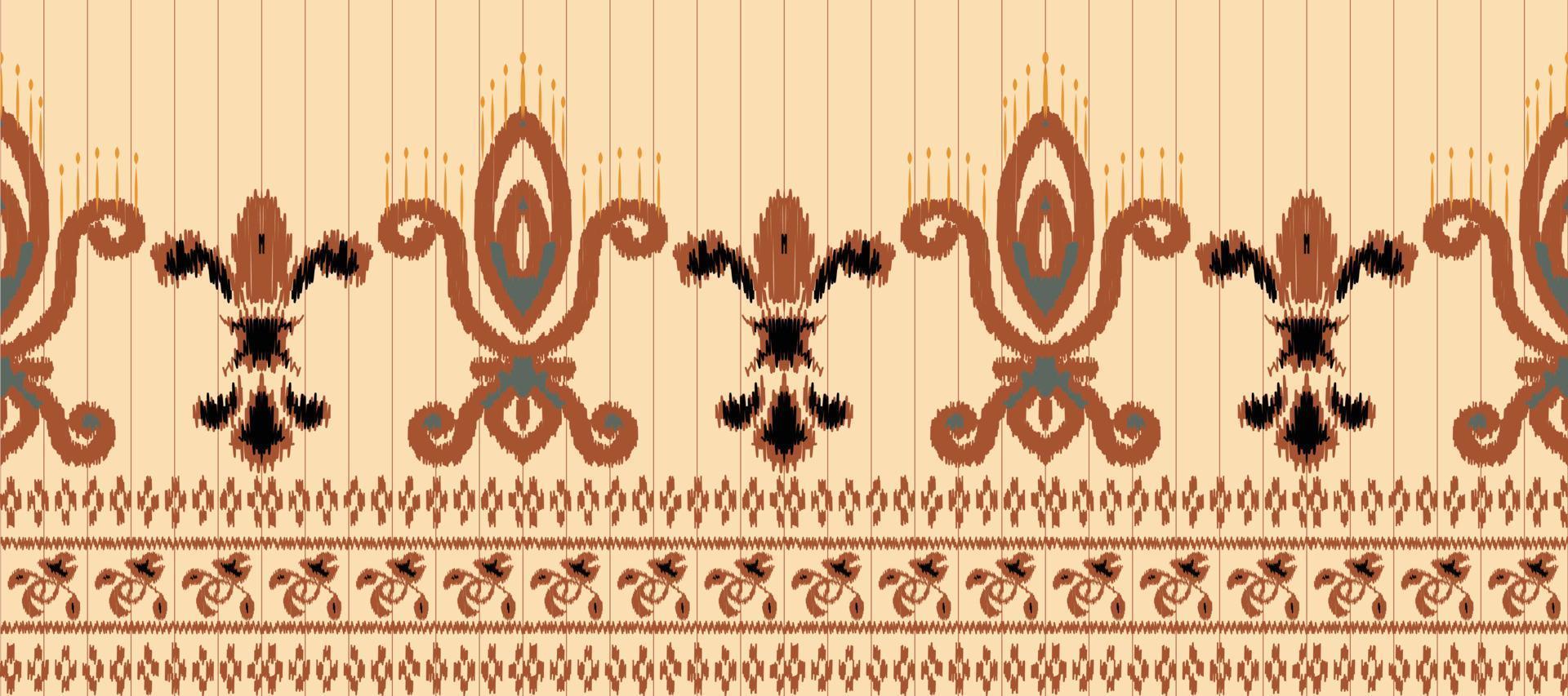 African Ikat paisley pattern embroidery background. geometric ethnic oriental pattern traditional. Ikat Aztec style abstract vector illustration. design for print texture,fabric,saree,sari,carpet.