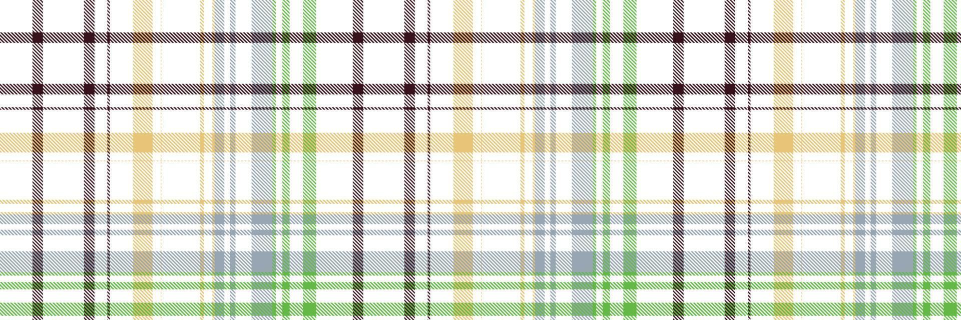 Check Plaids pattern is a patterned cloth consisting of criss crossed, horizontal and vertical bands in multiple colours.Seamless tartan for  scarf,pyjamas,blanket,duvet,kilt large shawl. vector