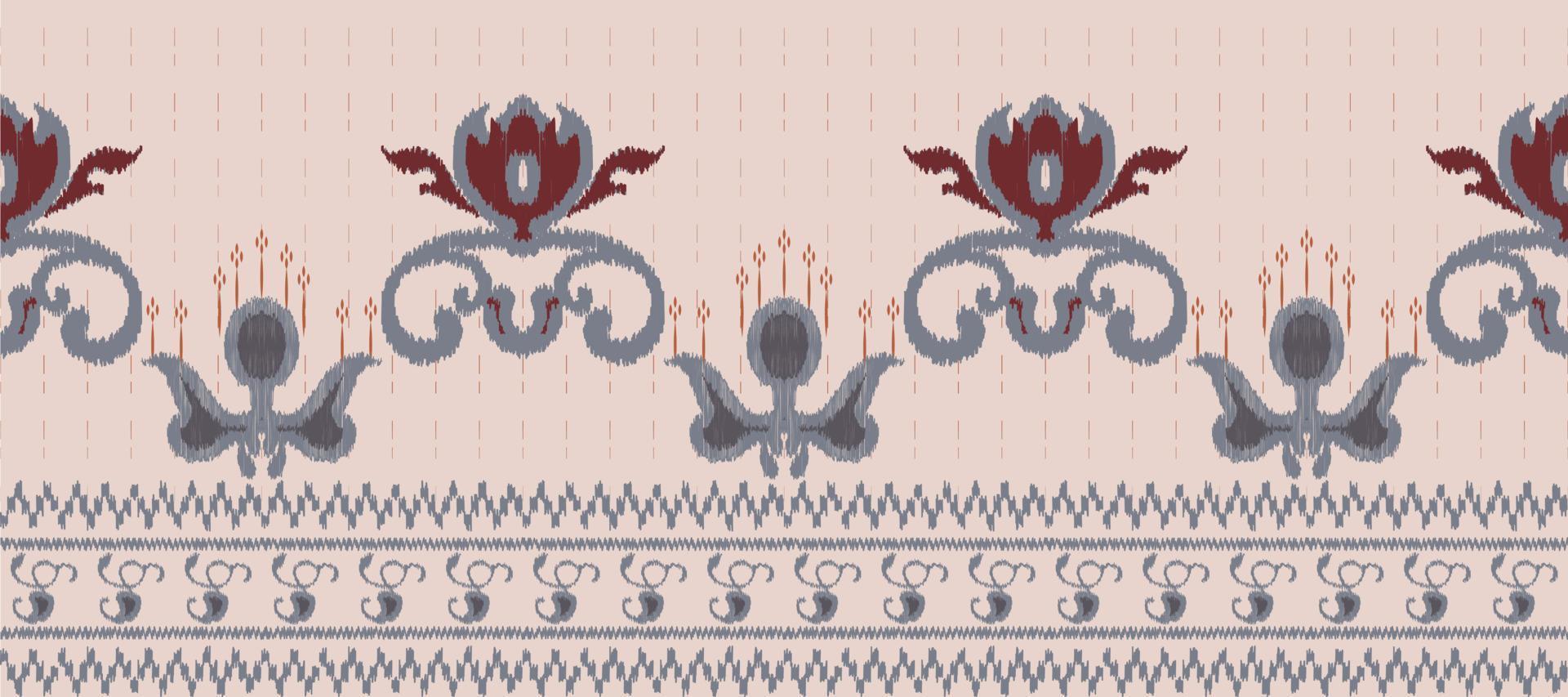africano ikat cachemir bordado. batik textil ikat antecedentes sin costura modelo digital vector diseño para impresión sari curti borneo tela frontera cepillo fiesta vestir