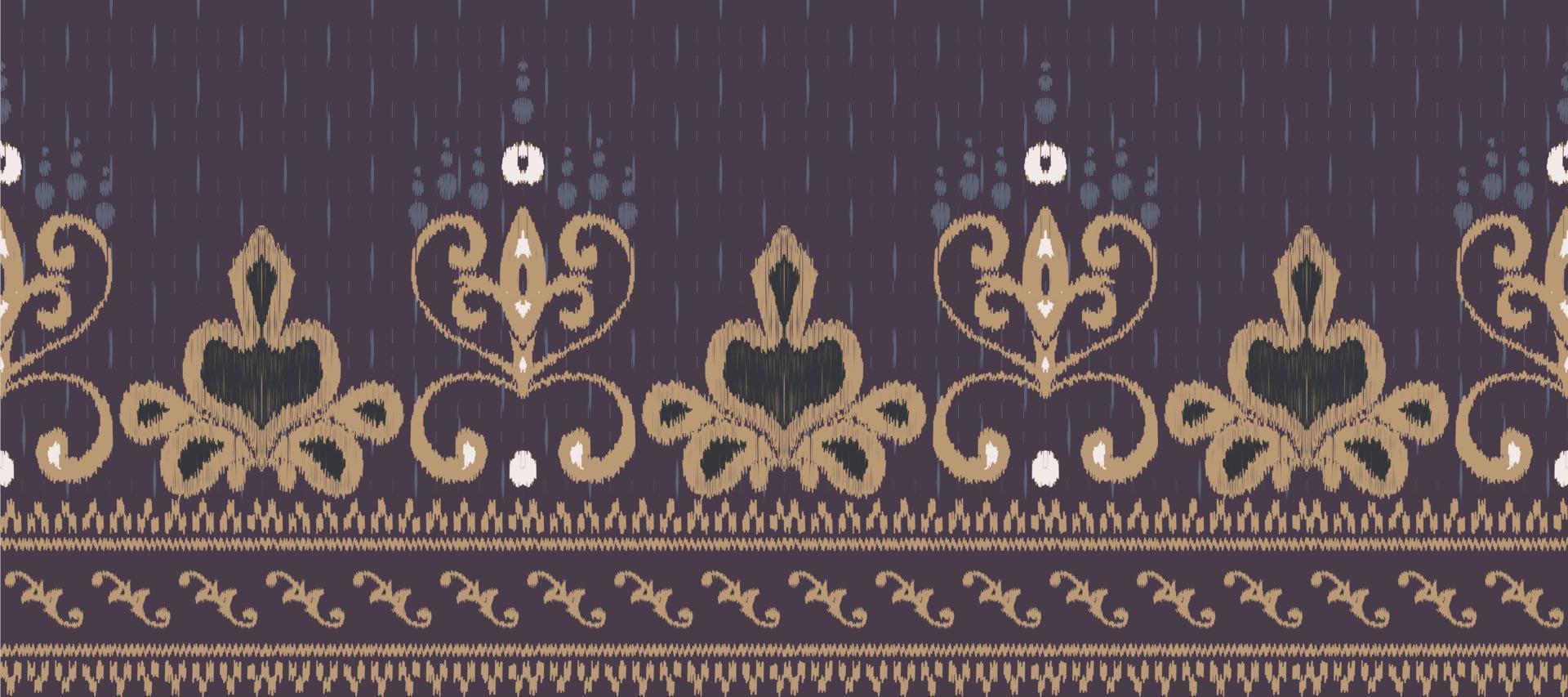 African Ikat paisley embroidery. Batik Textile ikat diamond seamless pattern digital vector design for Print saree Kurti Borneo Fabric border Ikkat Dupatta