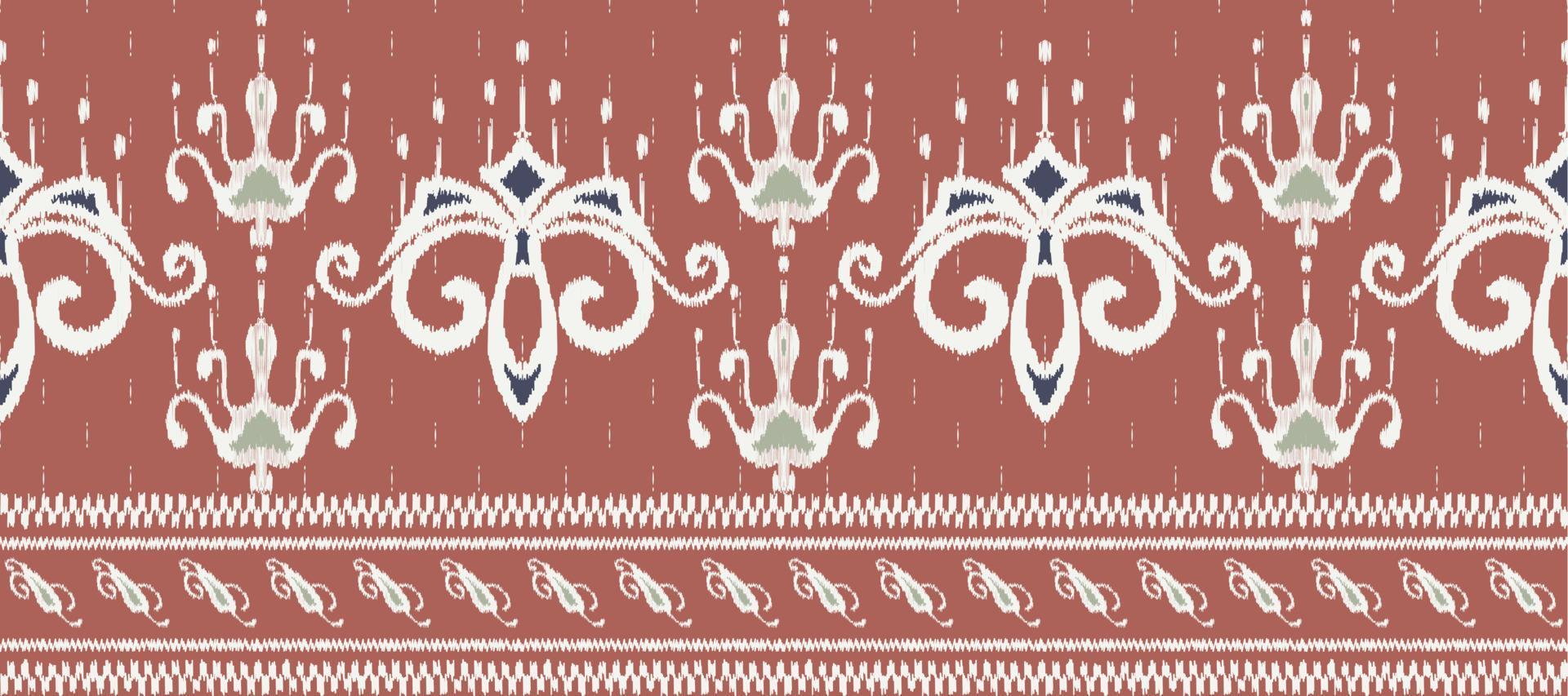 African Ikat damask paisley embroidery background. geometric ethnic oriental pattern traditional. Ikat Aztec style abstract vector illustration. design for print texture,fabric,saree,sari,carpet.