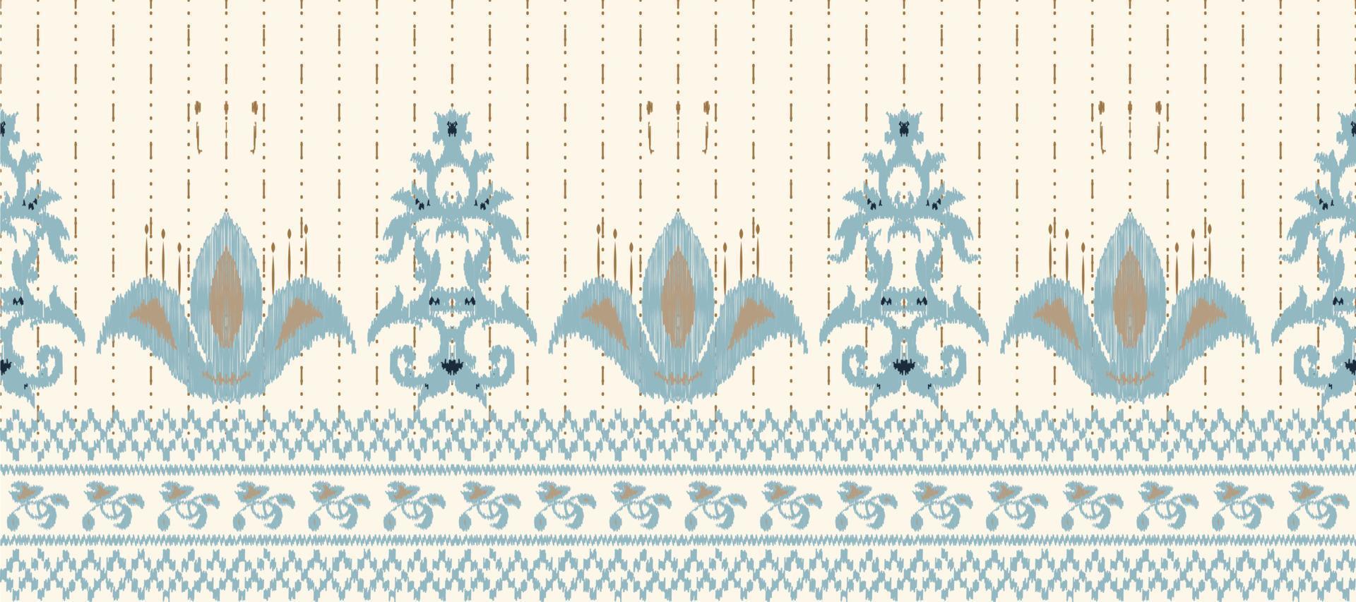 africano ikat cachemir bordado. batik textil ikat cheurón sin costura modelo digital vector diseño para impresión sari curti borneo tela frontera cepillo fiesta vestir