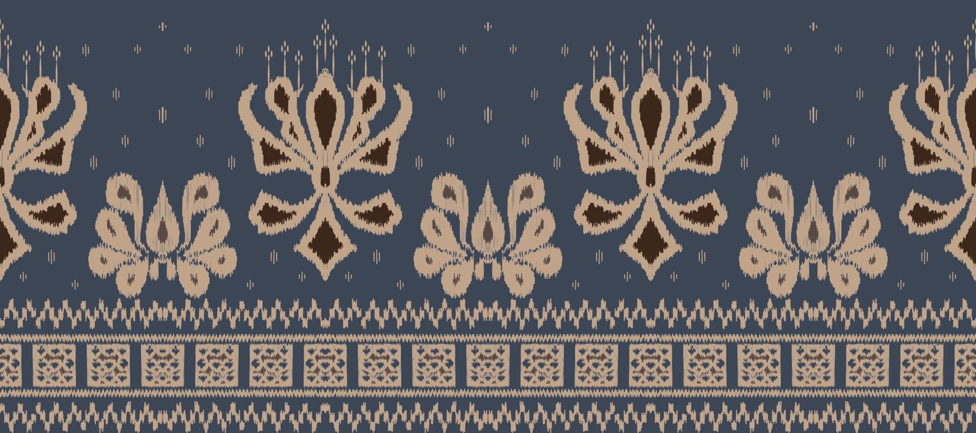 africano ikat cachemir bordado. batik textil africano ikat sin costura modelo digital vector diseño para impresión sari curti borneo tela frontera cepillo elegante