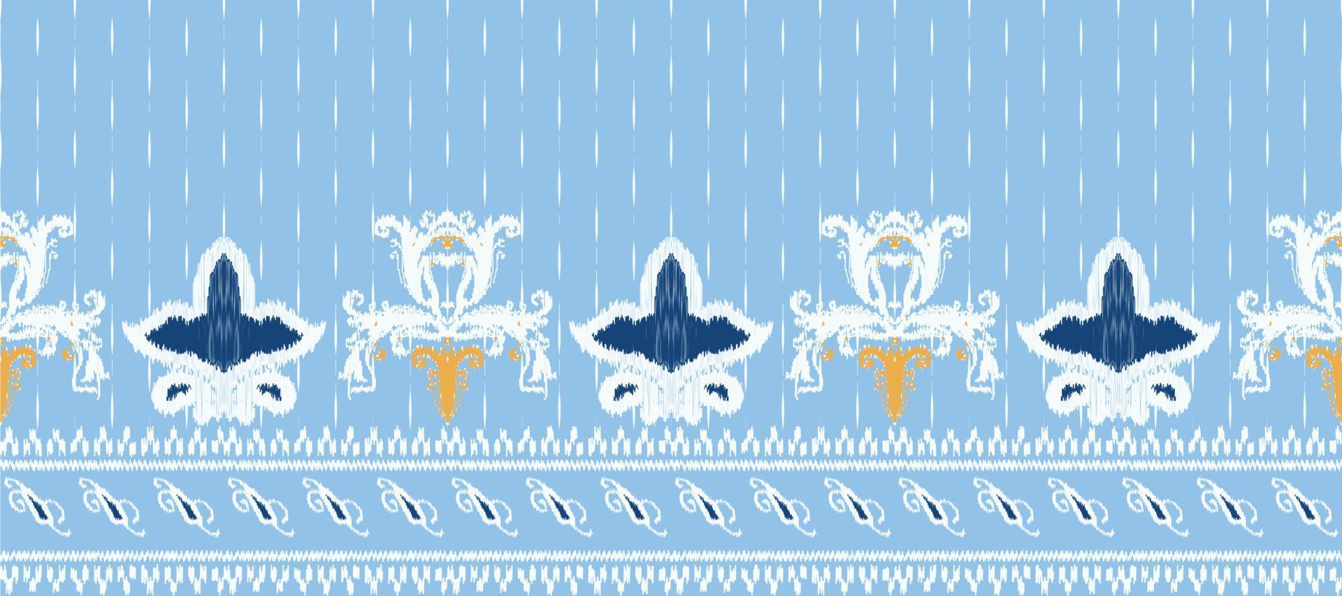 African Ikat Damask embroidery background. geometric ethnic oriental pattern traditional. Ikat Aztec style abstract vector illustration. design for print texture,fabric,saree,sari,carpet.