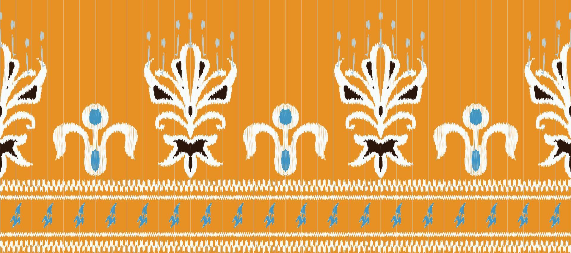 African Ikat paisley embroidery. Ethnic ikat texture African Ikat paisley embroidery. Batik textile seamless pattern digital vector design for Print saree Kurti Borneo Fabric border brush stylish
