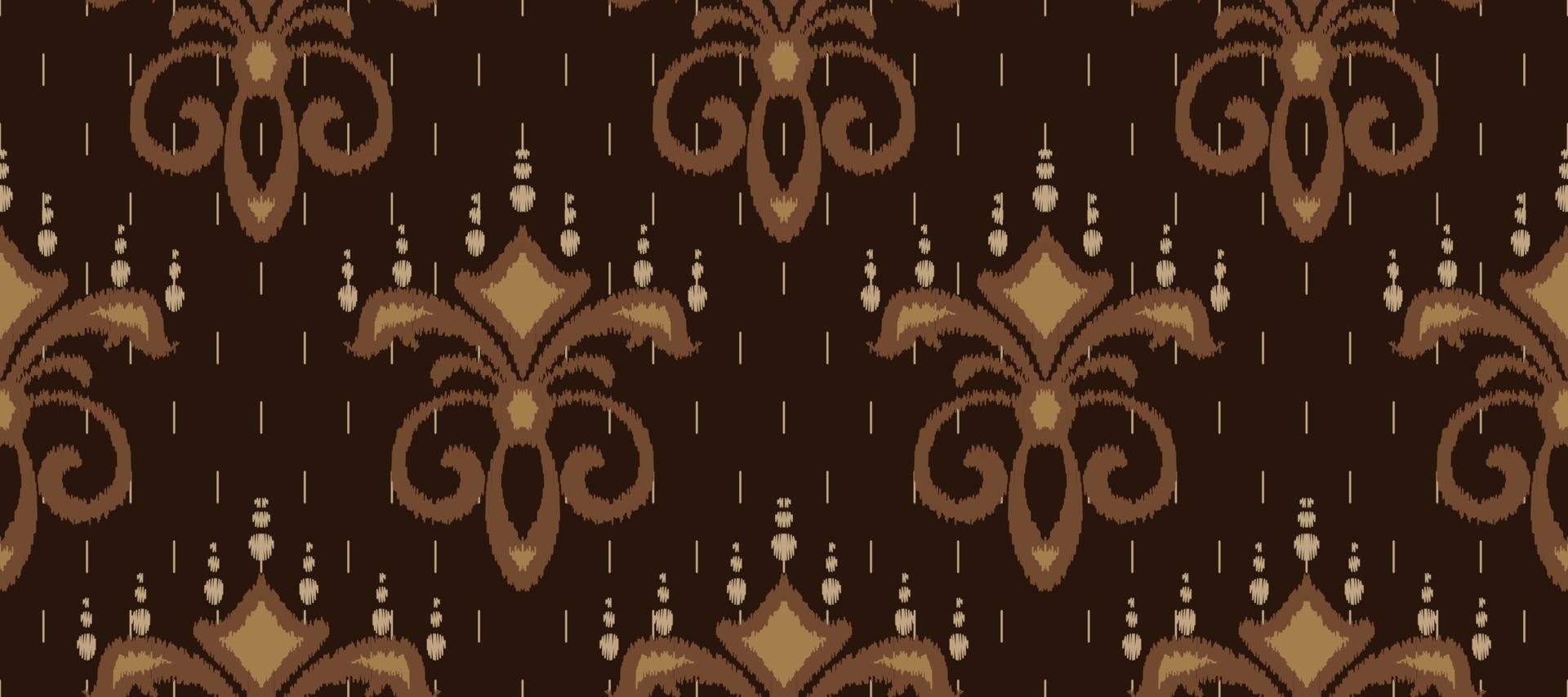 African Ikat paisley embroidery. Ethnic ikat seamless Pattern embroidery. Batik textile seamless pattern digital vector design for Print saree Kurti Borneo Fabric border brush party wear