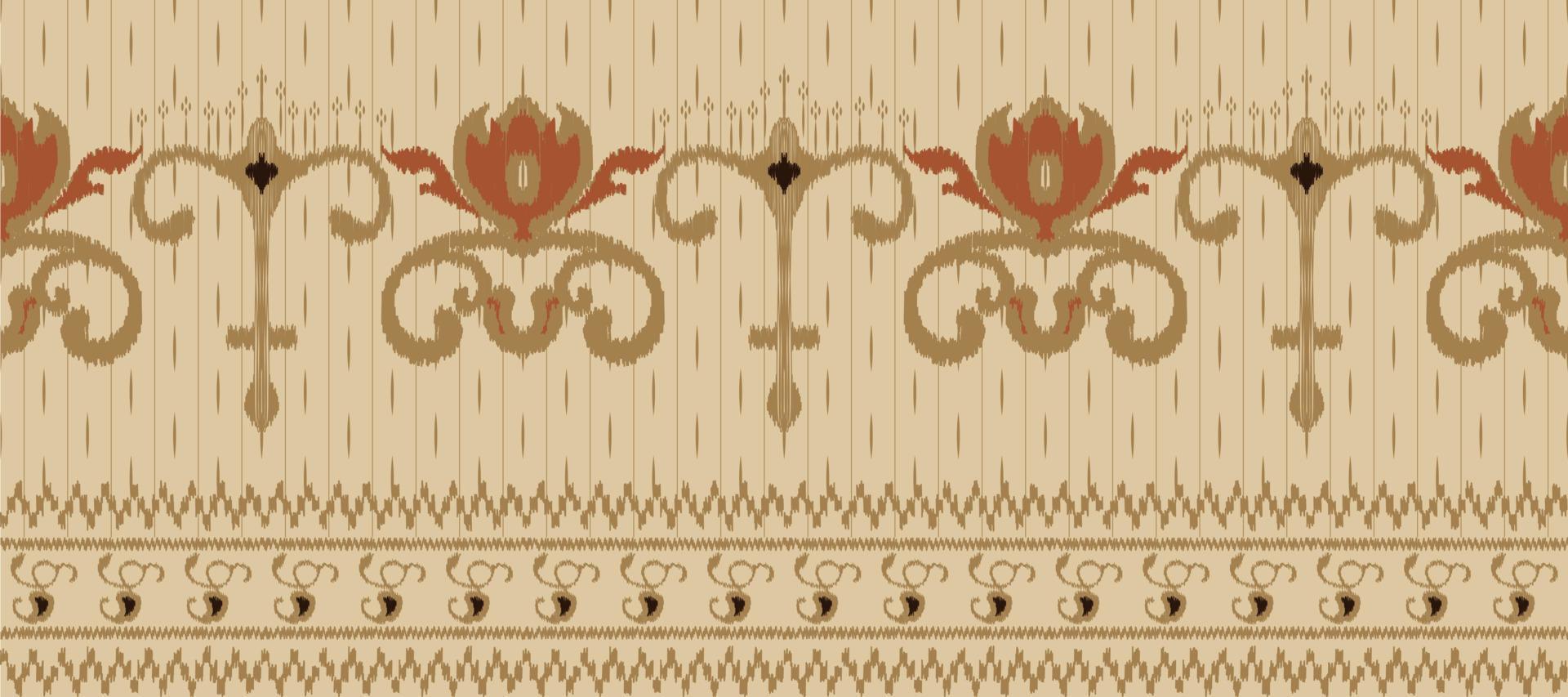 motivo ikat floral cachemir bordado antecedentes. geométrico étnico oriental modelo tradicional. ikat azteca estilo resumen vector ilustración. diseño para impresión textura,tela,sari,sari,alfombra.