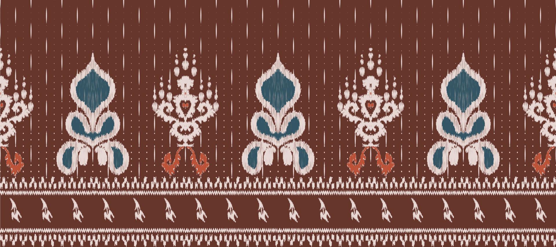 African Ikat Damask embroidery background. geometric ethnic oriental pattern traditional. Ikat Aztec style abstract vector illustration. design for print texture,fabric,saree,sari,carpet.