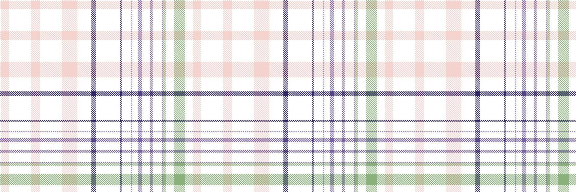 Simple plaid pattern is a patterned cloth consisting of criss crossed, horizontal and vertical bands in multiple colours.Seamless tartan for  scarf,pyjamas,blanket,duvet,kilt large shawl. vector