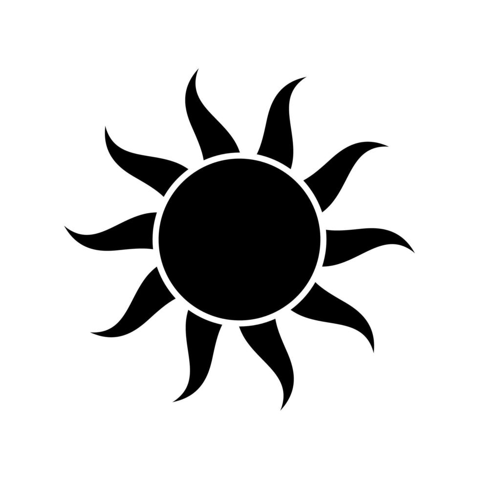 Sun Icon Vector. Simple minimal modern design. vector