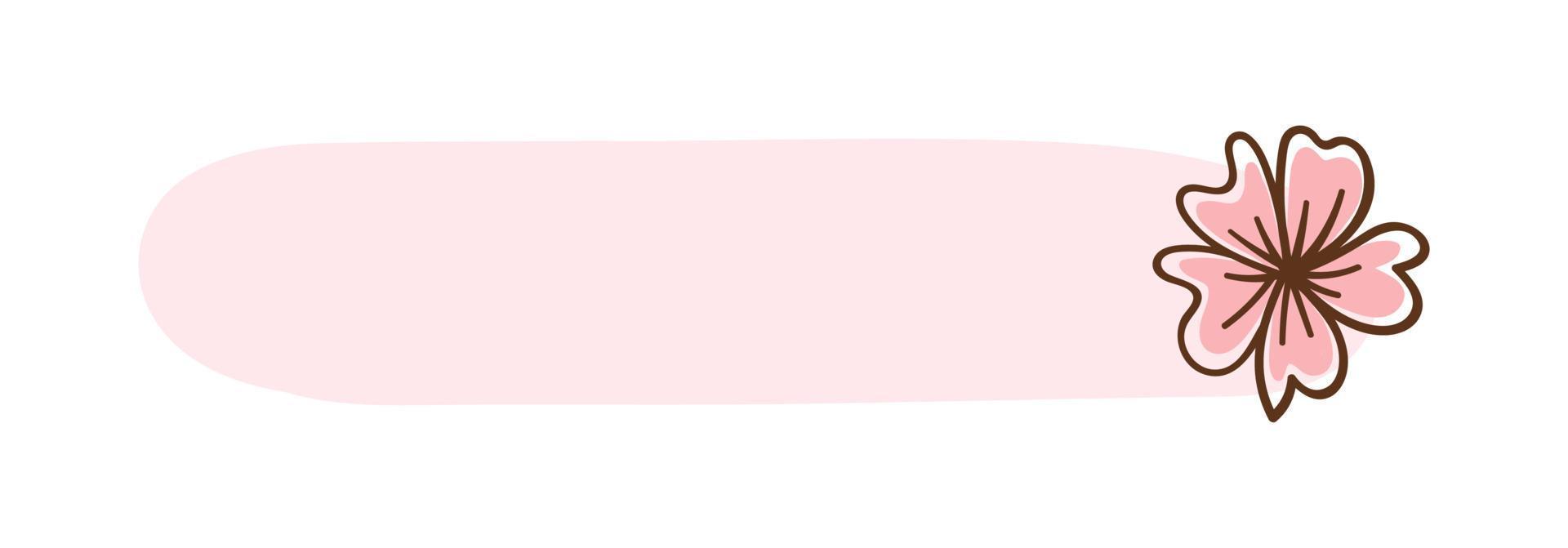 Aesthetic boho floral frame. Cute pastel border for card design