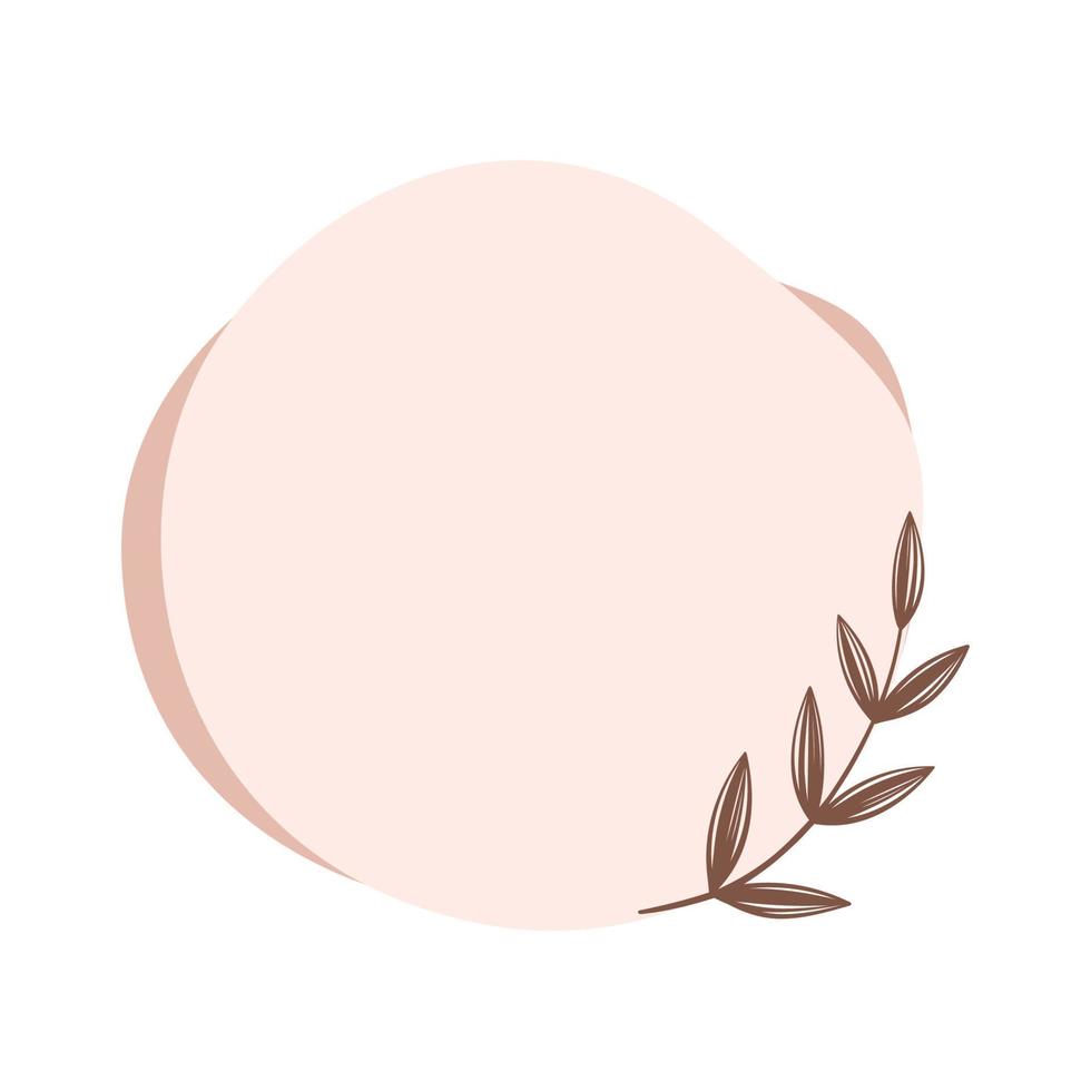 Aesthetic floral frame. Cute round border for card design, wedding, paper decoration, digital print, Scrapbook, teacher elements, postcard, poster and more. vector