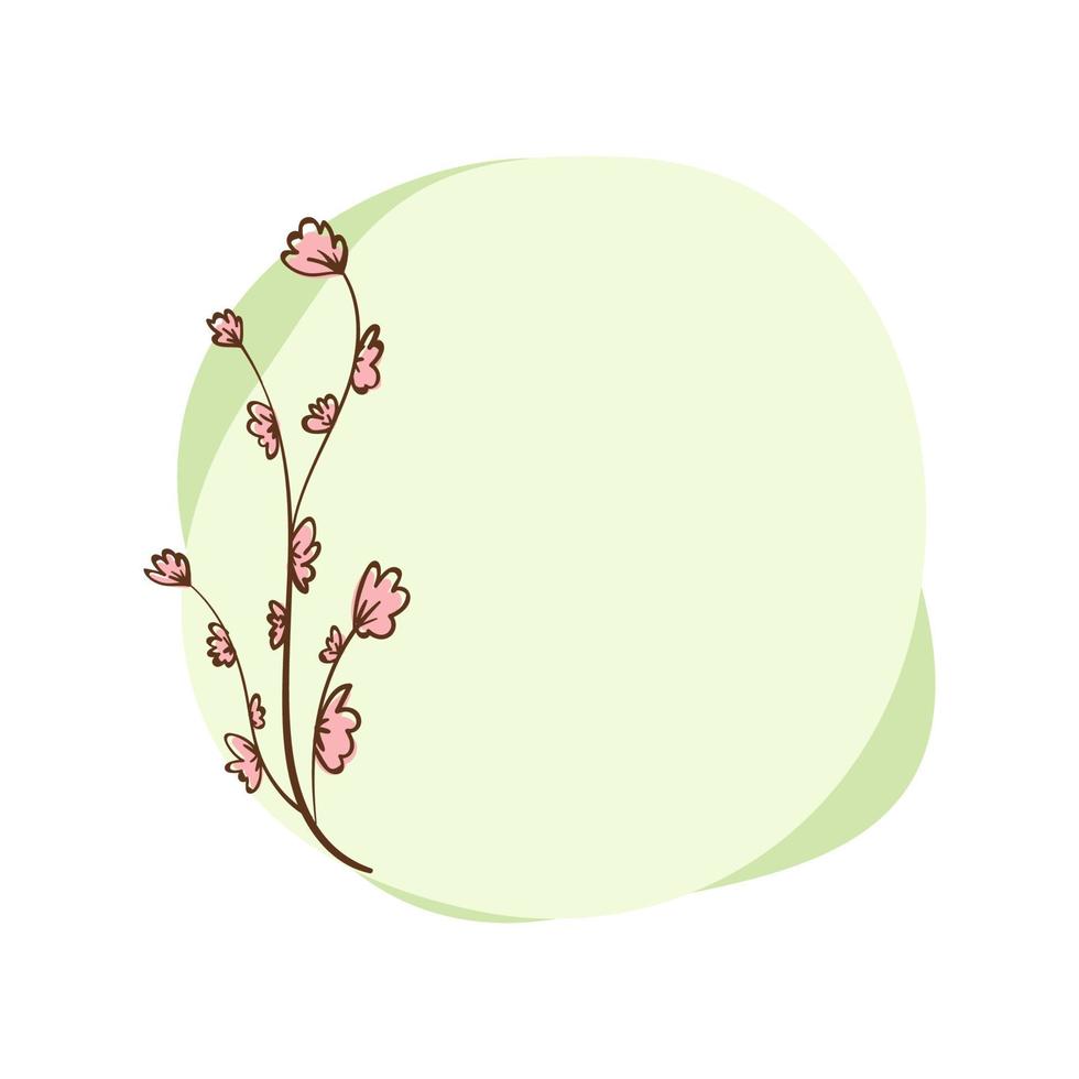 Aesthetic floral frame. Cute round border for card design, wedding, paper  decoration, digital print, Scrapbook, teacher elements, postcard, poster  and more. 20736903 Vector Art at Vecteezy