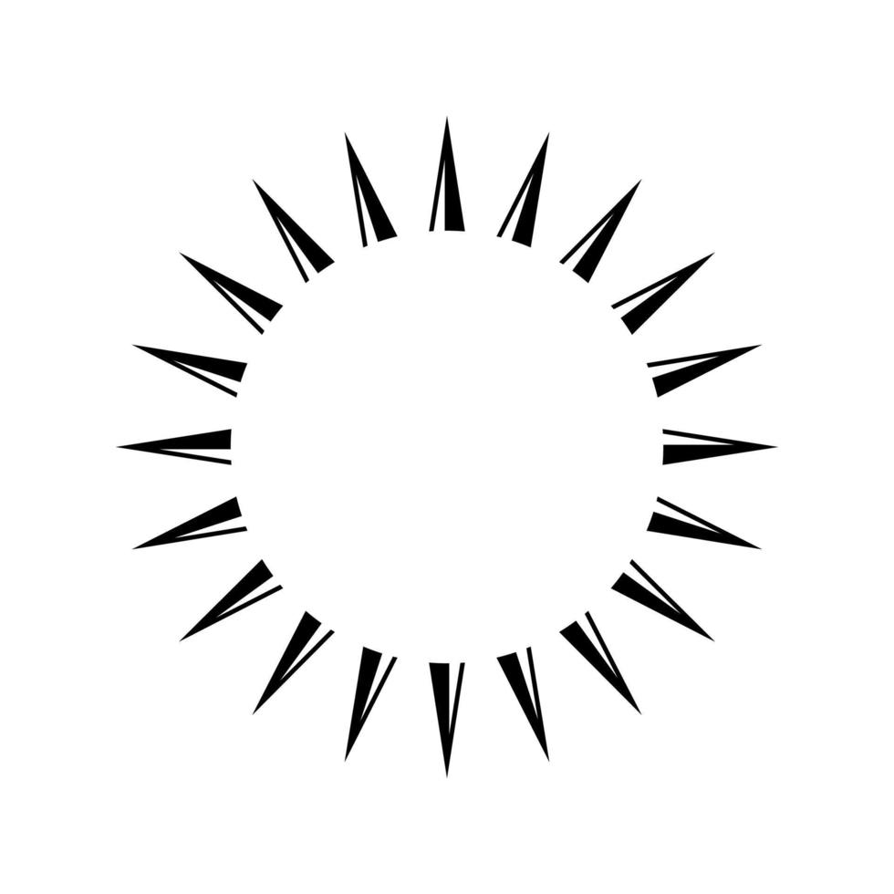 Boho celestial sun icon logo. Simple modern abstract design for templates, prints, web, social media posts vector