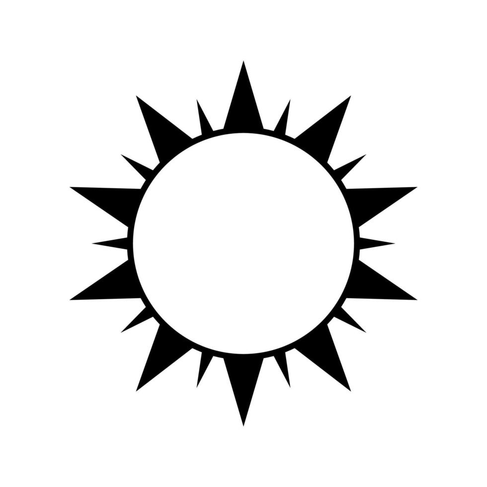 Sun Icon Vector. Simple minimal modern designfor templates, prints, web, social media posts vector