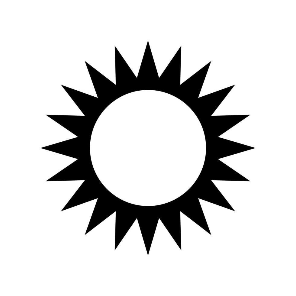 Sun Icon Vector. Simple minimal modern designfor templates, prints, web, social media posts vector