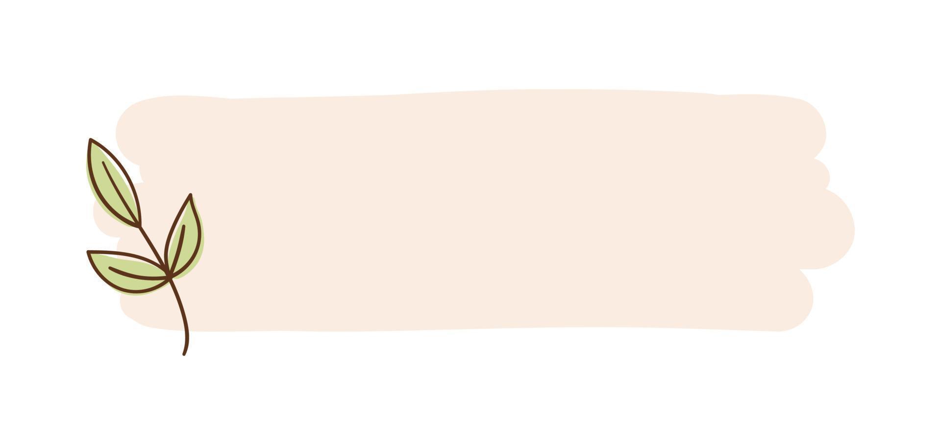 Aesthetic boho floral frame. Cute pastel border for card design