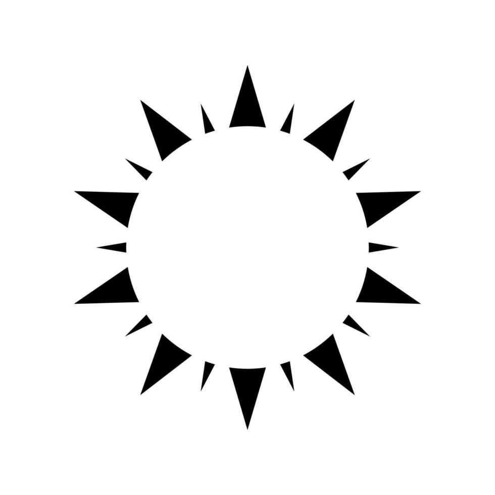 Boho celestial sun icon logo. Simple modern abstract design for templates, prints, web, social media posts vector