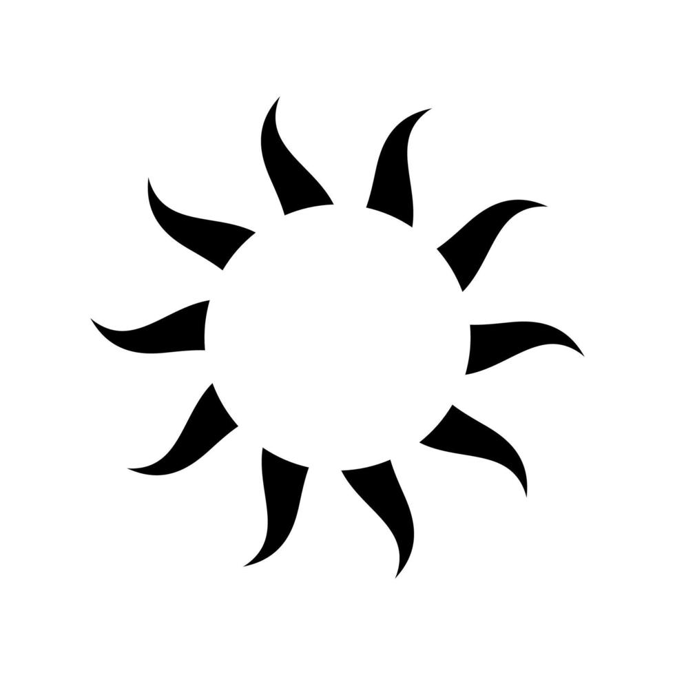 Boho celestial sun icon logo. Simple modern abstract design for templates, prints, web, social media posts vector