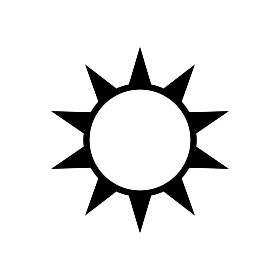 Sun Icon Vector. Simple minimal modern design. vector