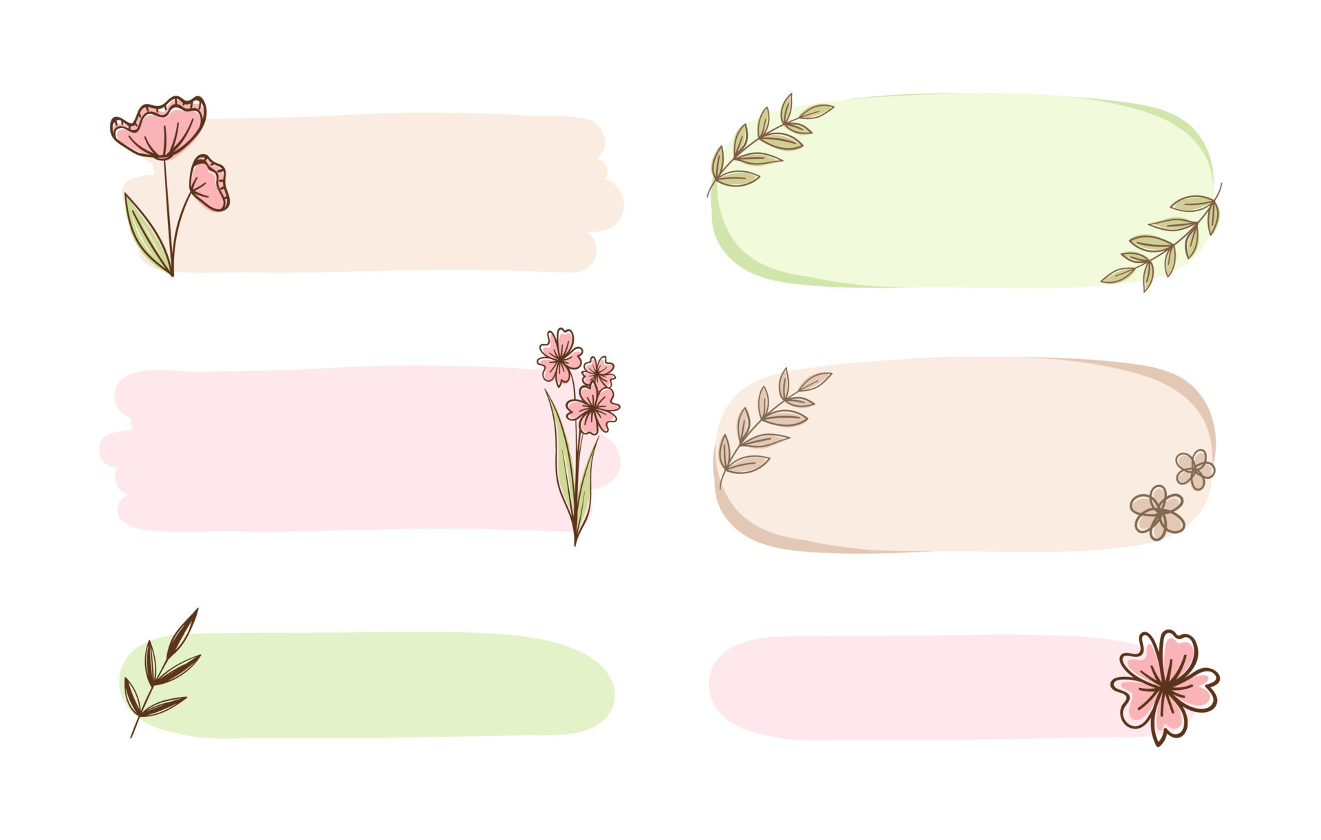 aesthetic-boho-floral-frame-collection-cute-pastel-border-for-card
