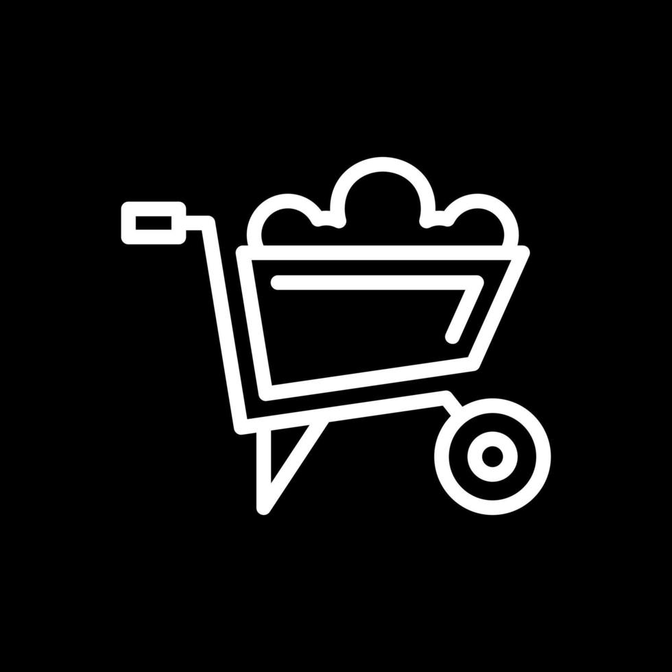 Wheelbarrow Vector Icon Design