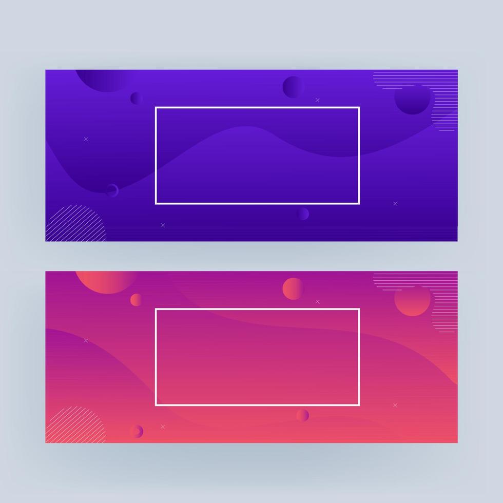 Abstract Geometric Wavy Background in Two Gradient Color Option. vector