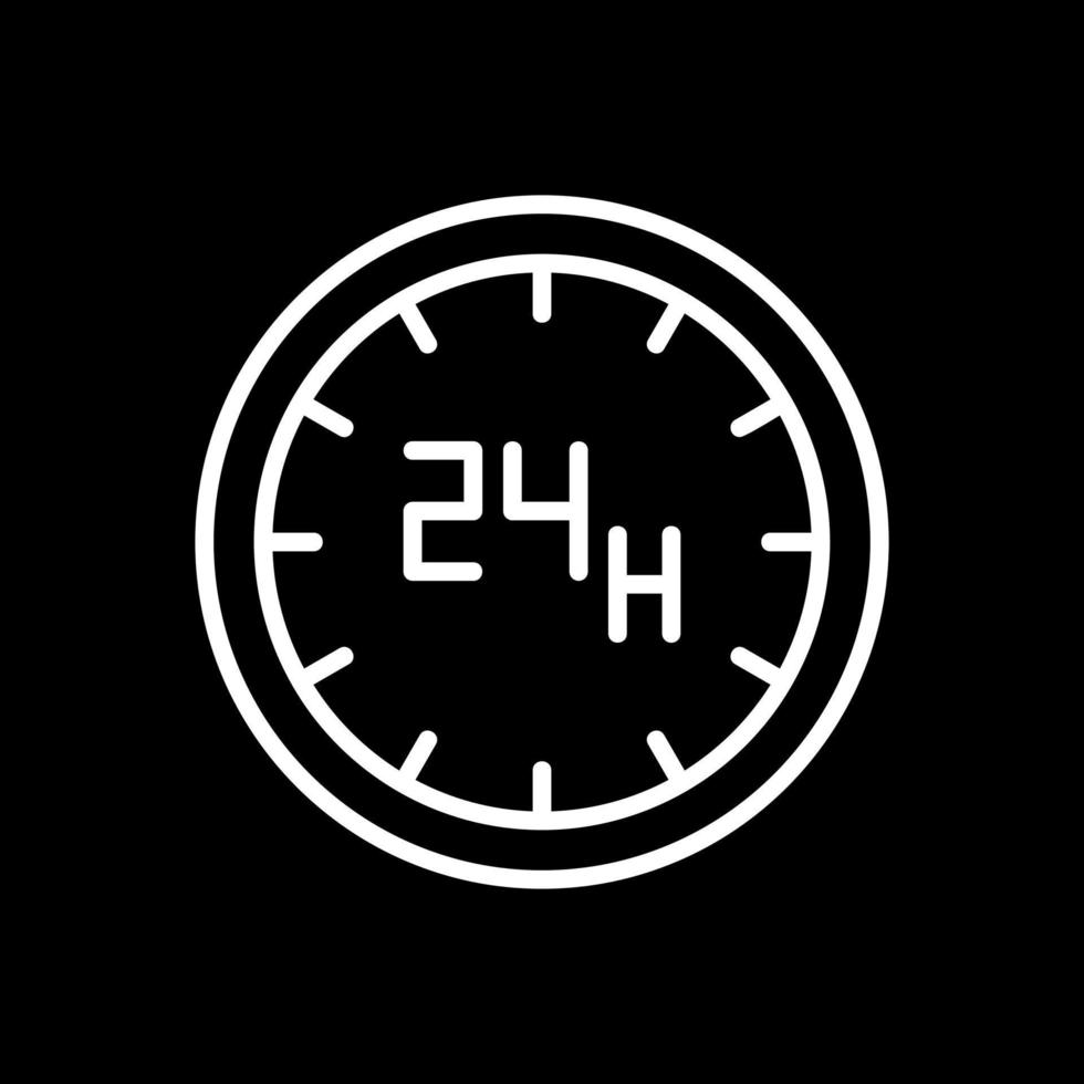 Diseño de icono de vector de 24 horas