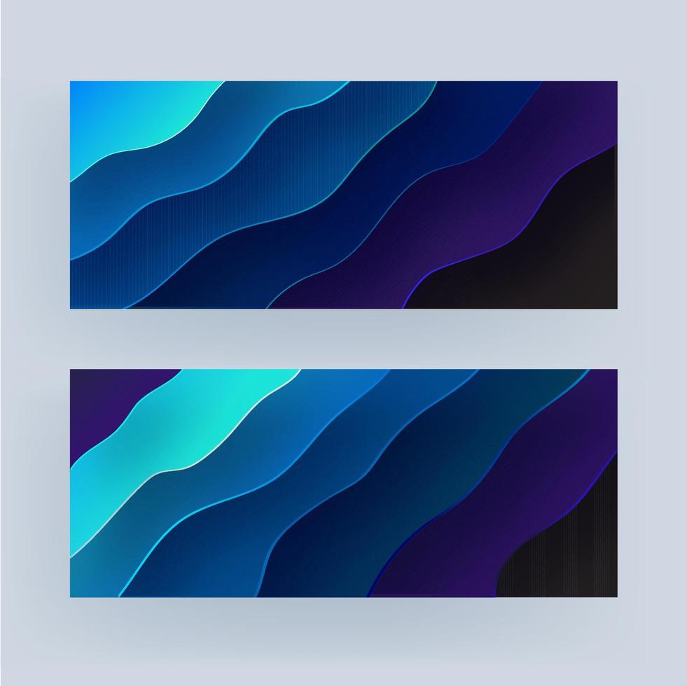 Set of Abstract overlapping paper cut background. vector