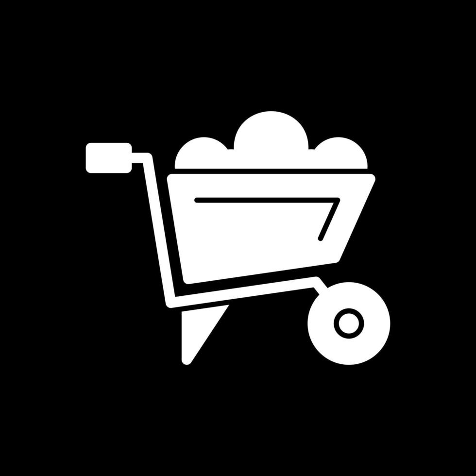 Wheelbarrow Vector Icon Design