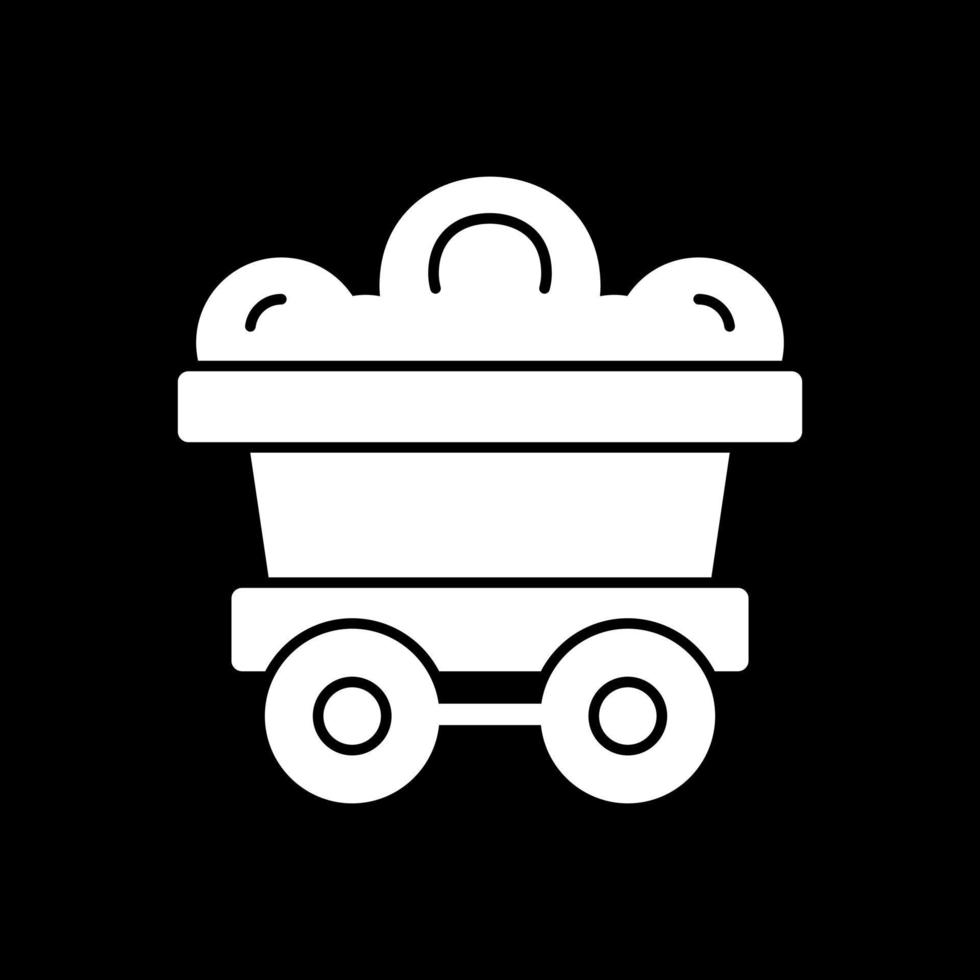 diseño de icono de vector de carro de minería