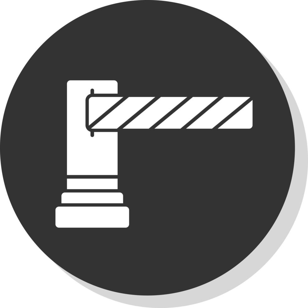 Parking Barrier Vector Icon Design