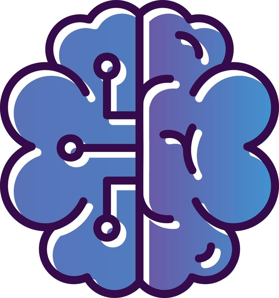 diseño de icono de vector de cerebro