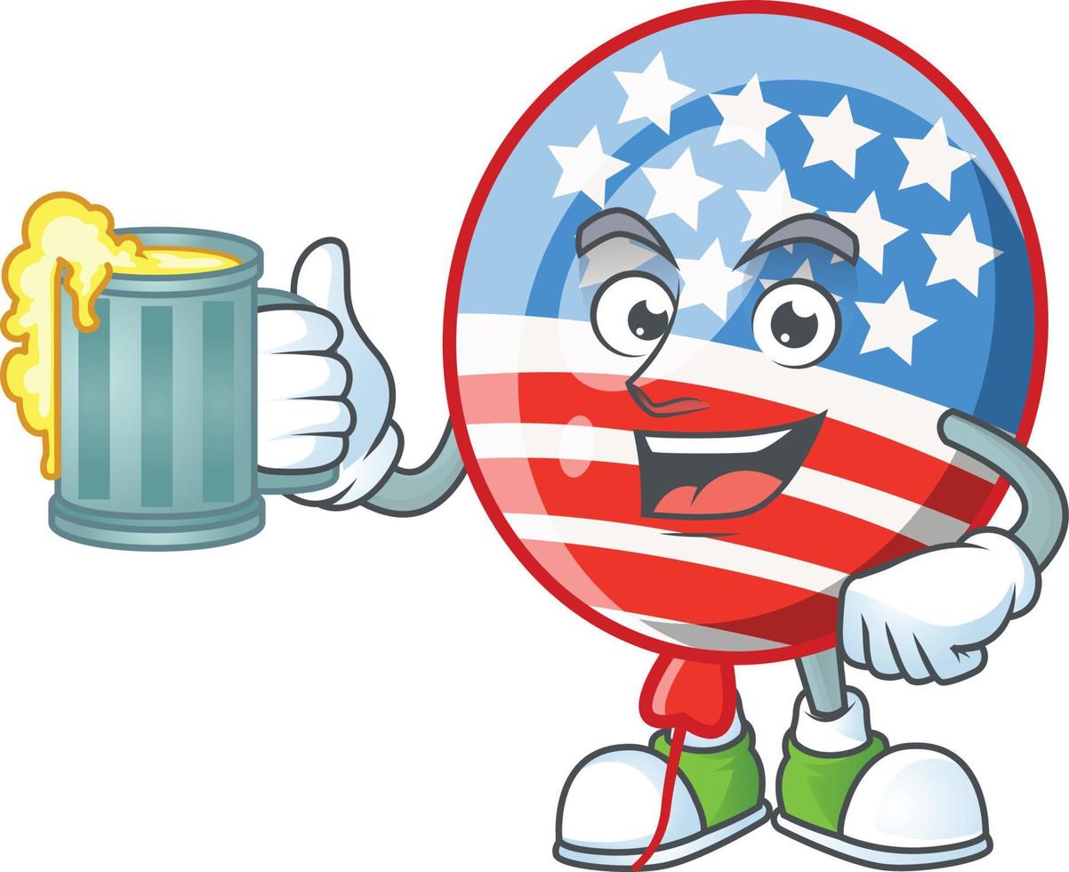 USA Stripes Balloon Icon Design vector