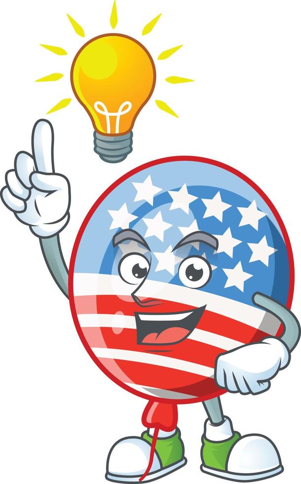 USA Stripes Balloon Icon Design vector