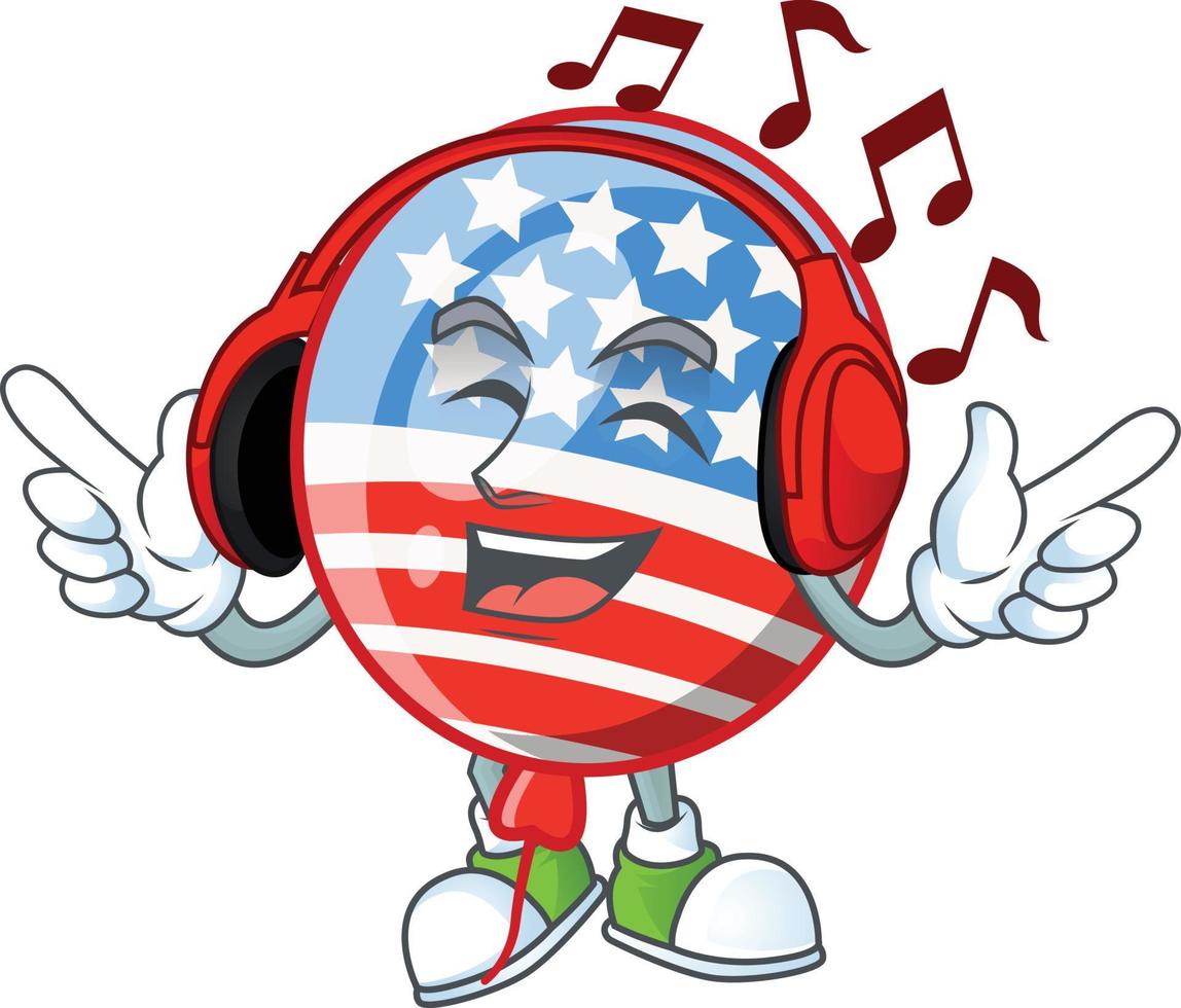 USA Stripes Balloon Icon Design vector