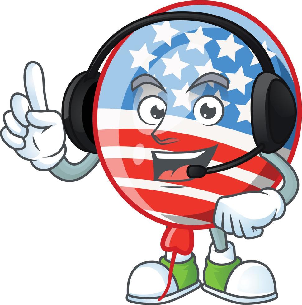 USA Stripes Balloon Icon Design vector