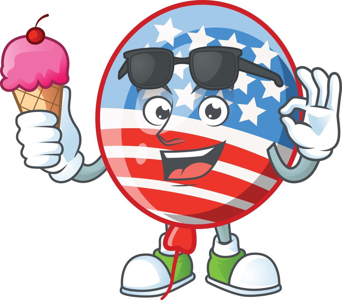 USA Stripes Balloon Icon Design vector