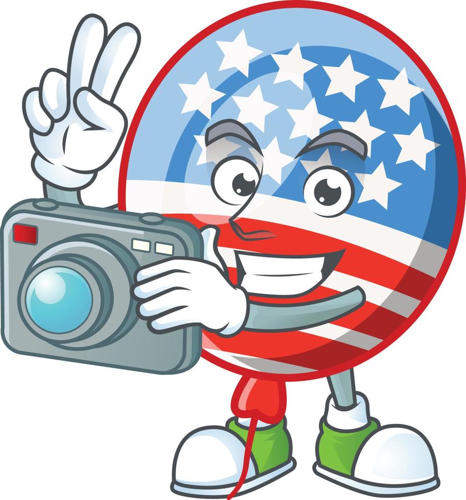 USA Stripes Balloon Icon Design vector