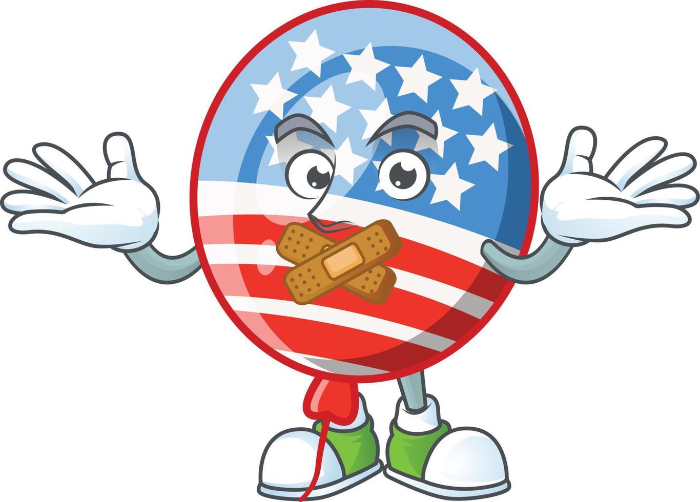 USA Stripes Balloon Icon Design vector