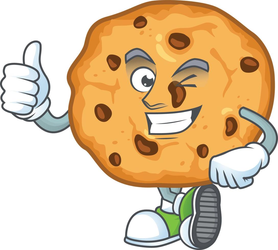 Chocolate Chips Cookies Icon Design vector
