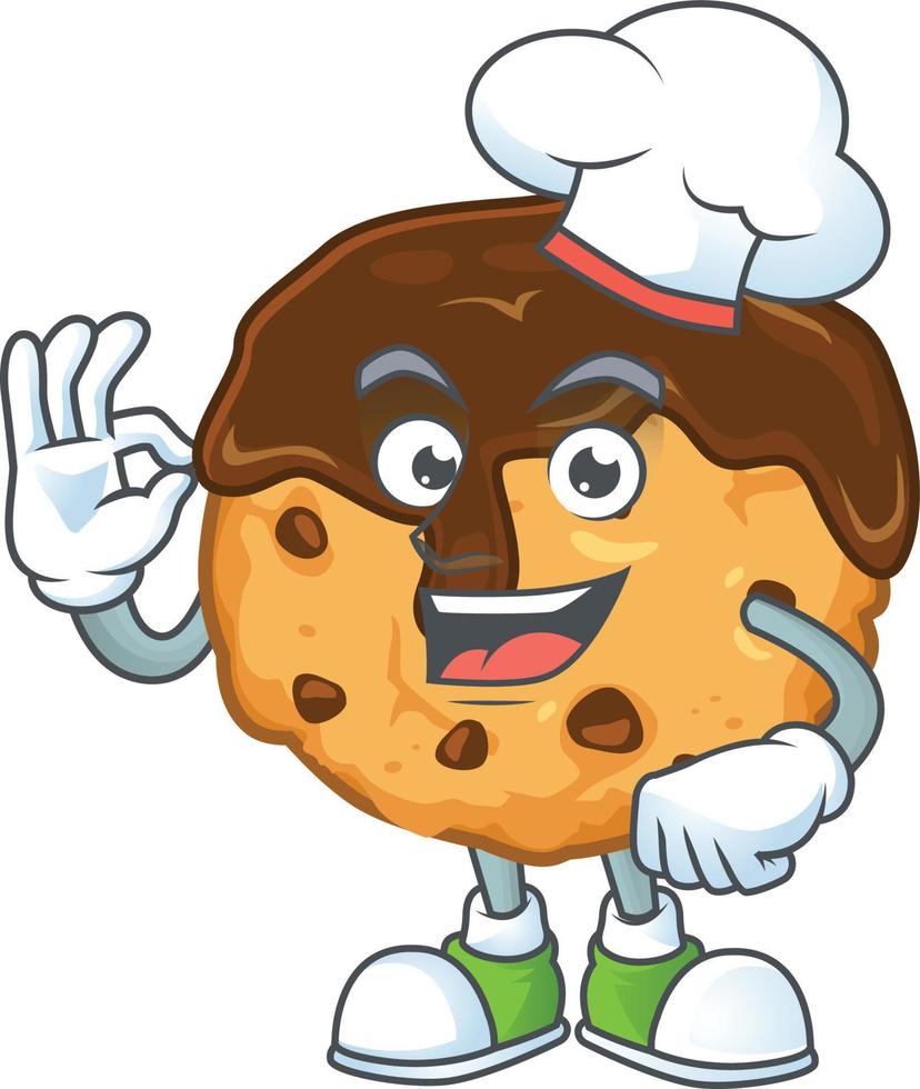 Chocolate Chips With Cream Icon Design vector