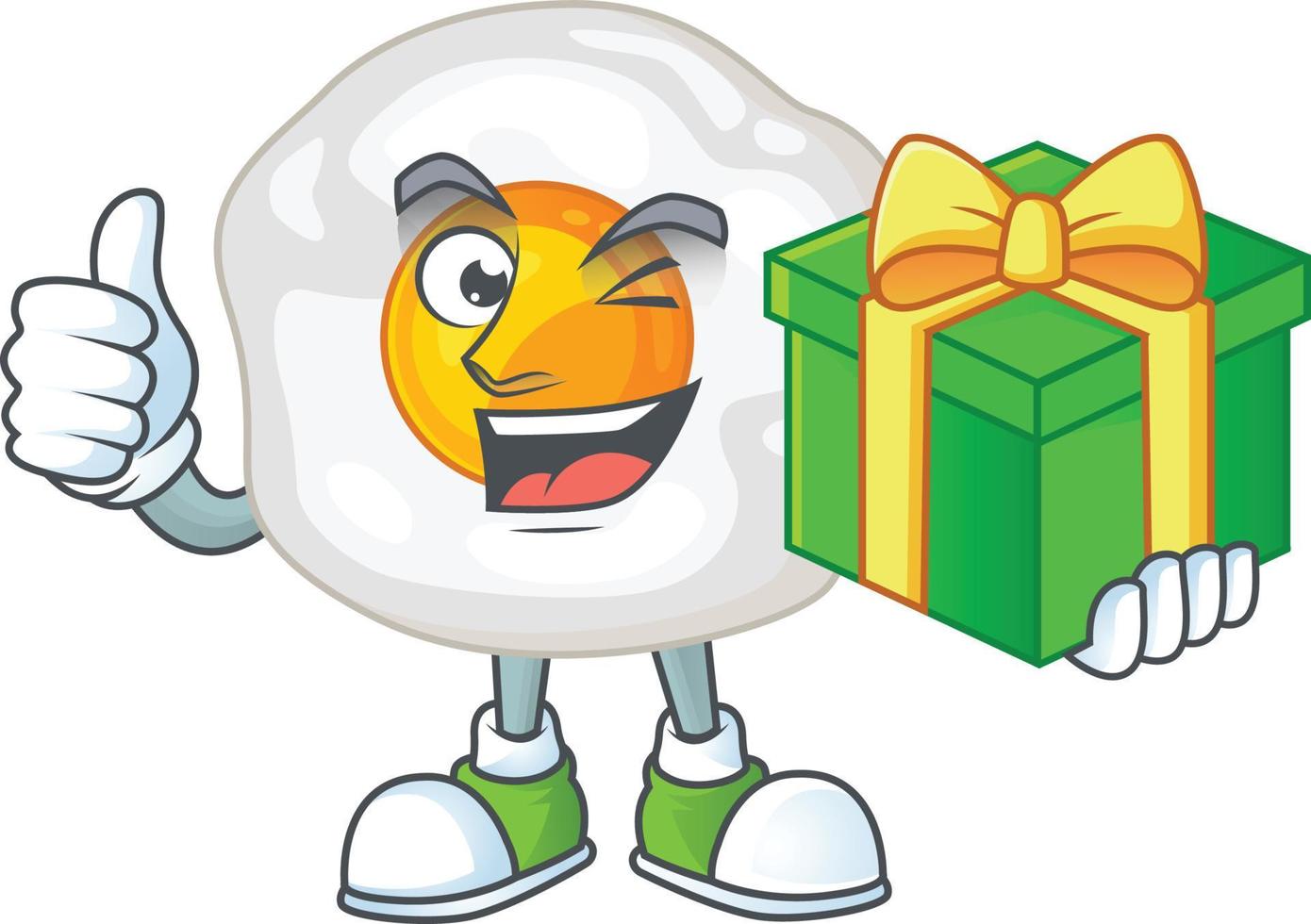 Fried Egg Icon Design vector